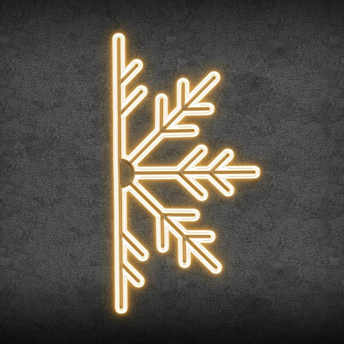 2D LED Half Flake Light IV, suspendu, 300 × 153 cm, blanc chaud, aluminium