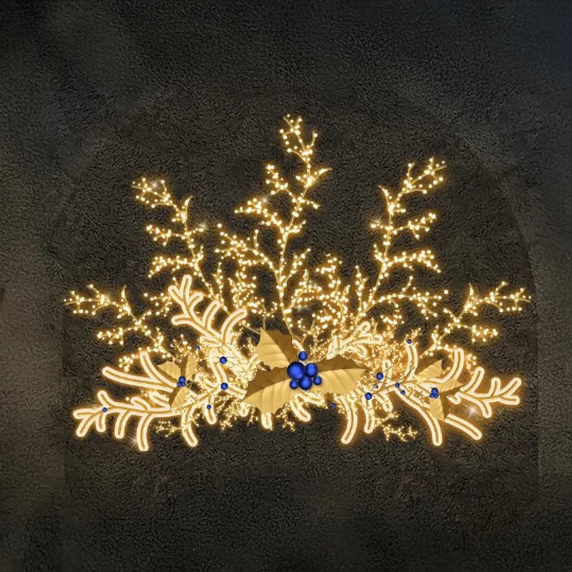 Rideau lumineux Eco Fix 2D LED, 220 × 250 × 20 cm, blanc chaud avec effet Flash