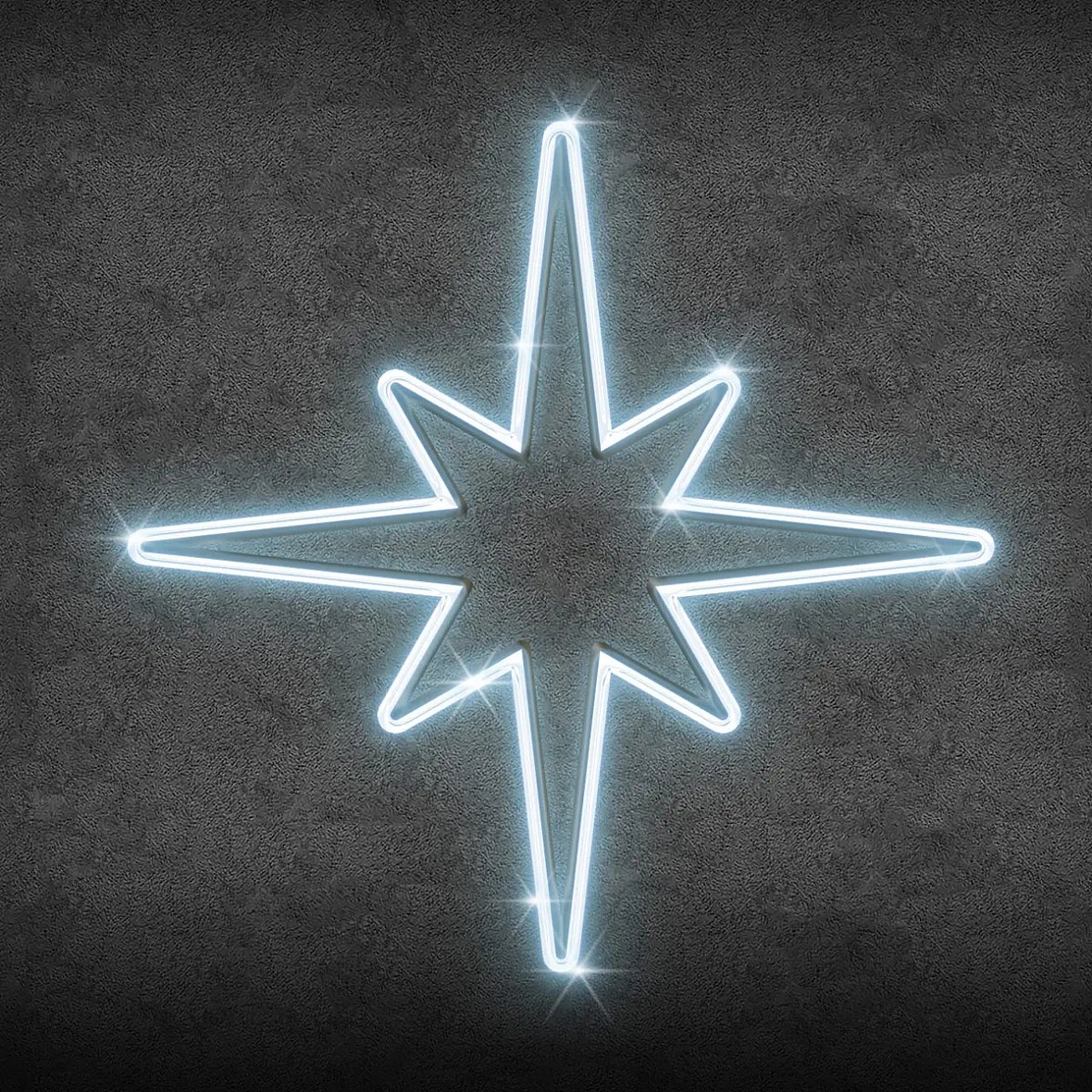 Étoile de cime Easy Fix 2D LED, Ø 70 cm, blanc glacier, aluminium