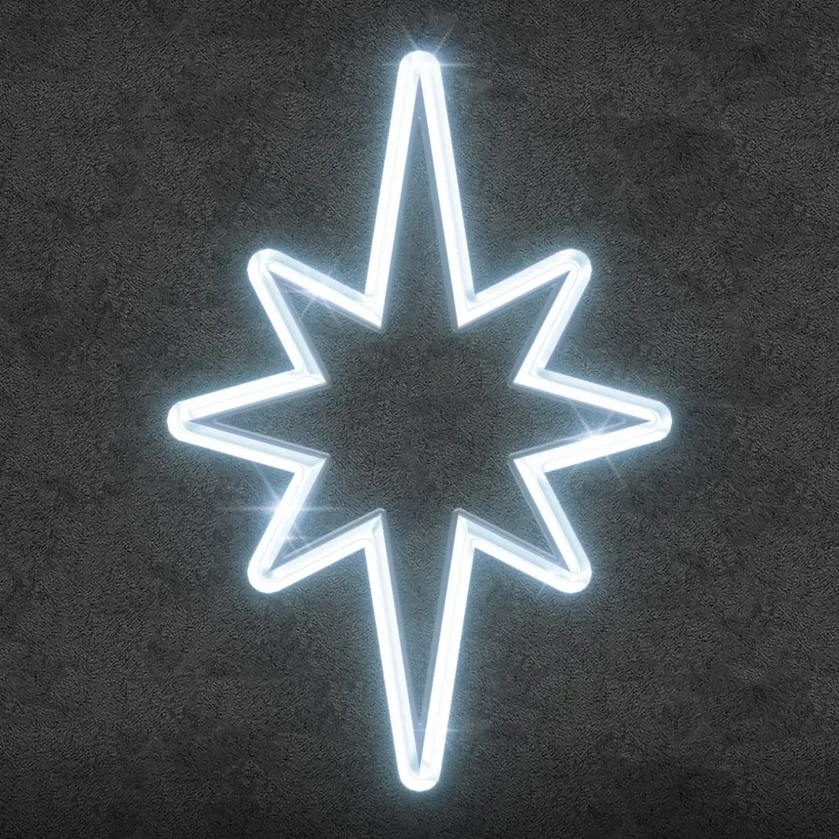 Easy Fix : étoile lumineuse LED 2D pour la cime du sapin, 60 × 180 cm, blanc glacé, impression 3D