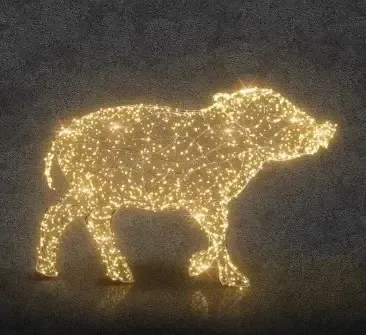 Sélecteur de lumière Eco Fix 3D LED, 155 × 110 × 50 cm, blanc chaud, aluminium