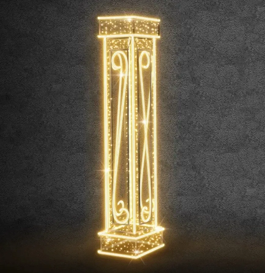 Colonne lumineuse Easy 3D LED, 245 × 60 × 60 cm, blanc chaud, 230 V, 59,5 W, 25 kg, 1 pièce