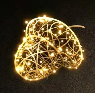 Eco Fix 3D LED lampe à glands, 80 cm, blanc chaud, aluminium
