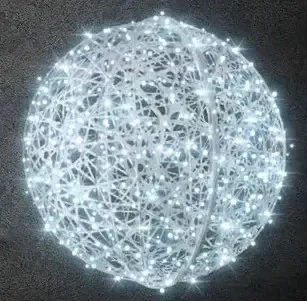 Easy Fix 3D LED boule lumineuse en fibre de verre Ø 100 cm blanc, rouge LED, 230 V