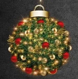 Easy Fix 3D LED light ball ornament green Ø 100 cm, warm white