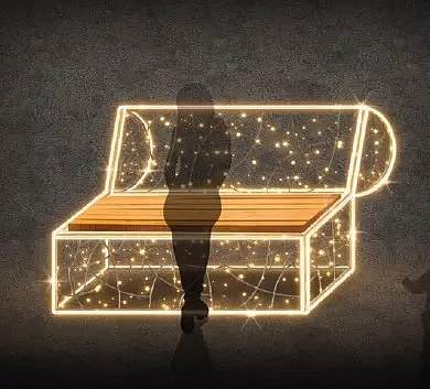 Banc lumineux 3D LED 1200-1000-680 mm, 36 V, 30,8 W, 21 kg, 2 pièces
