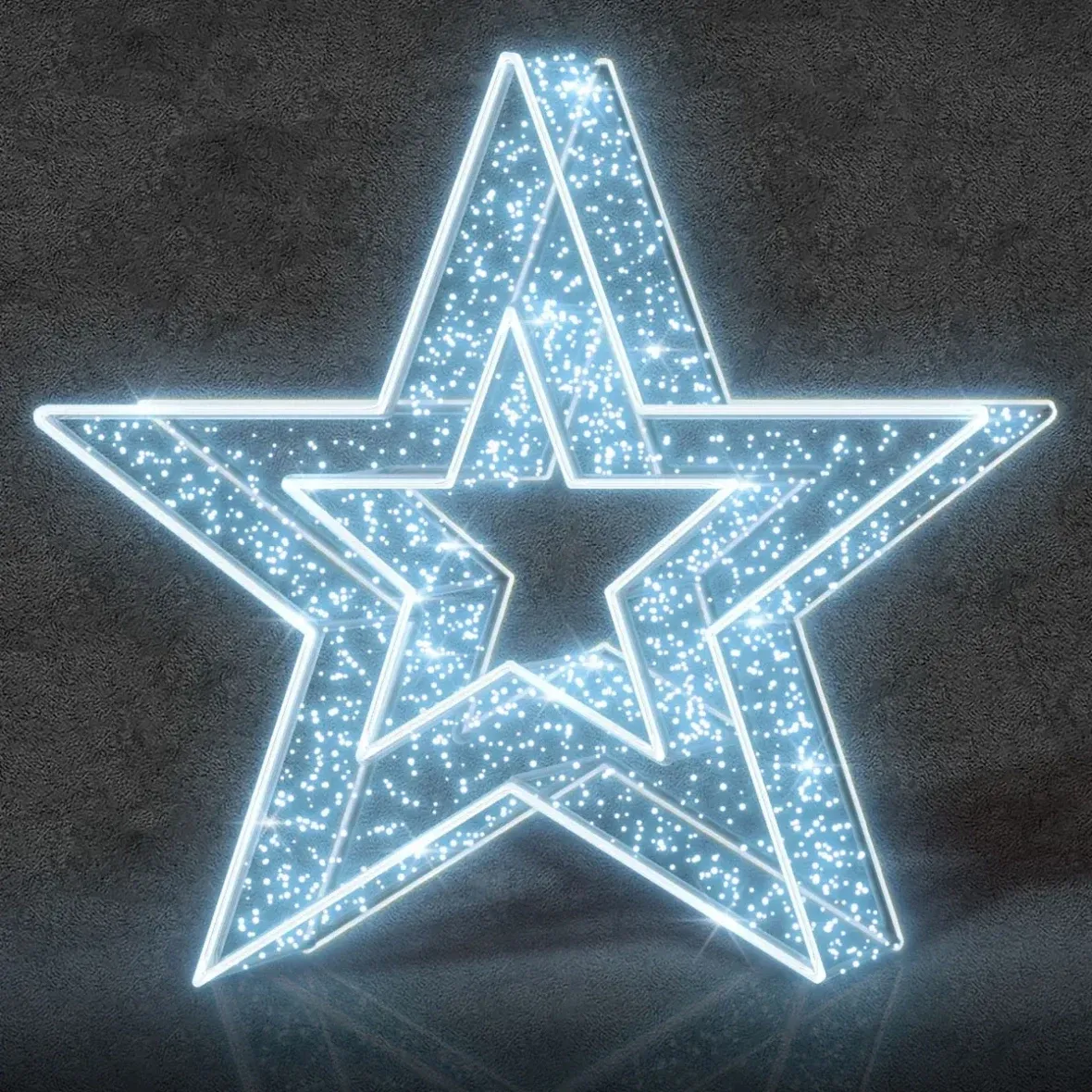 Easy Fix 3D LED star light Ø 350 cm, blanc glacier, aluminium