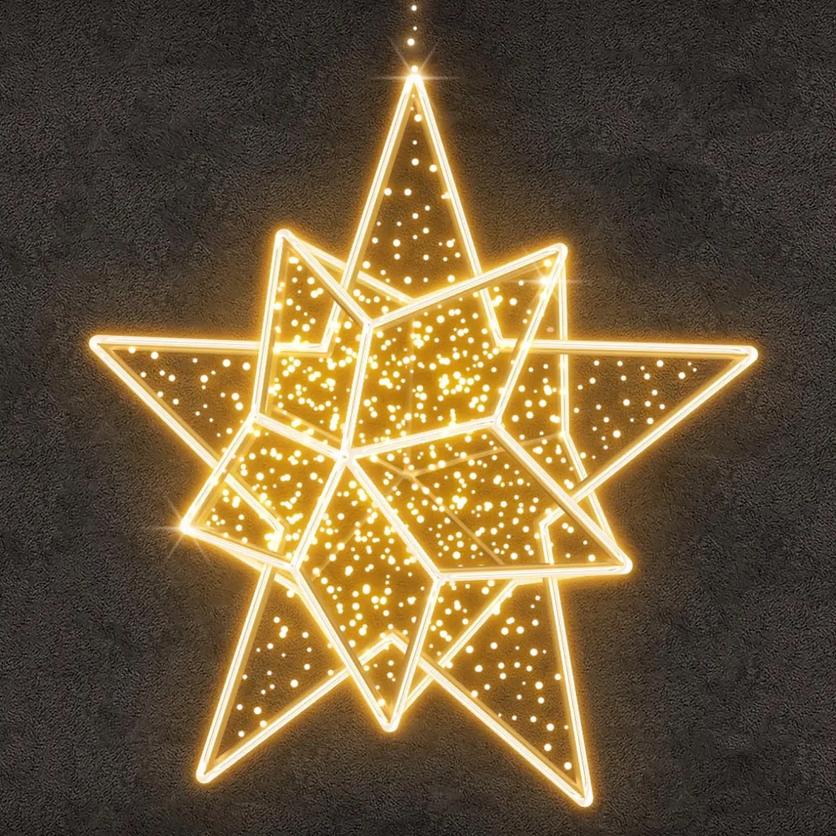 Easy Fix 3D LED star light, blanc chaud, suspension, aluminium
