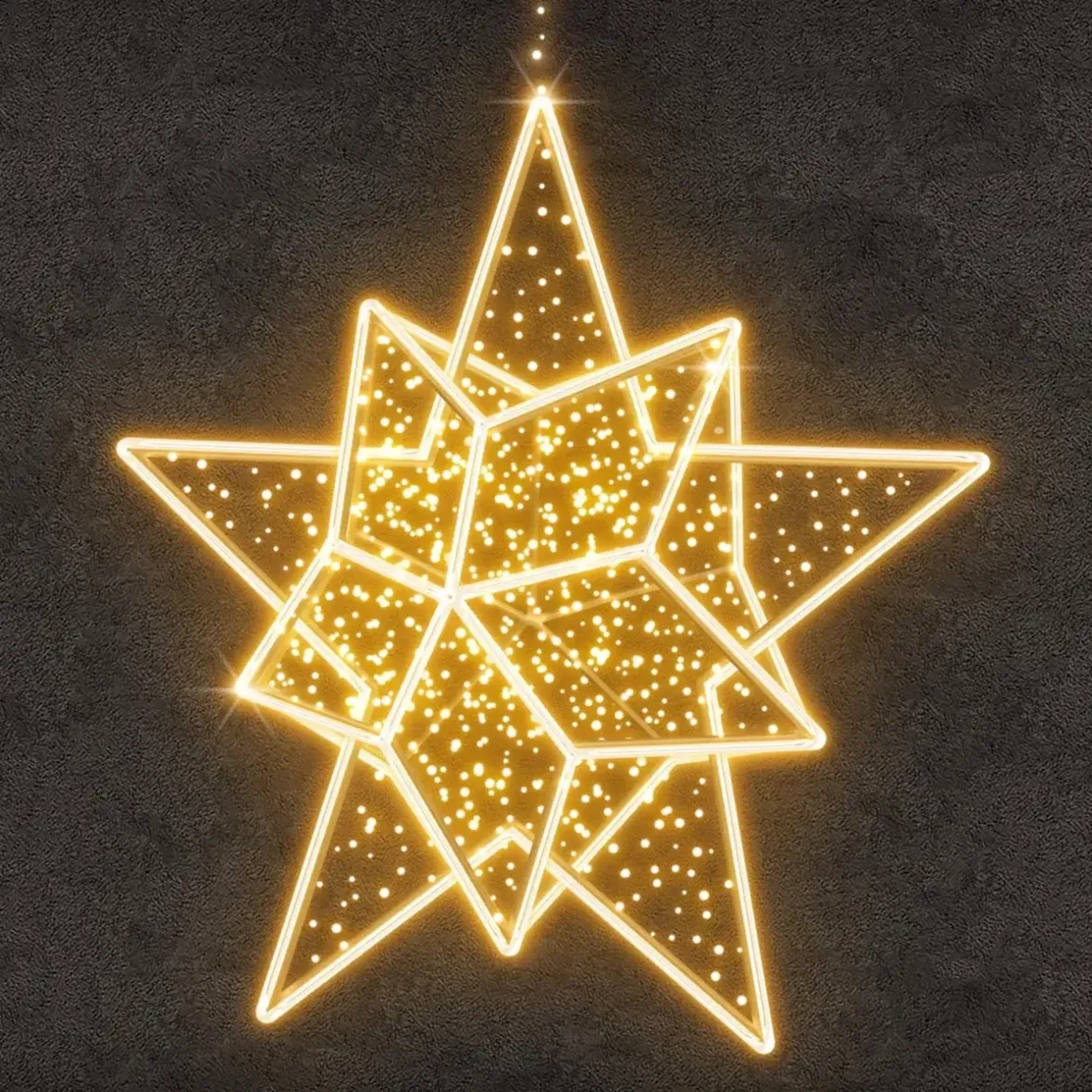 Easy Fix 3D LED star light, blanc chaud, suspension, aluminium