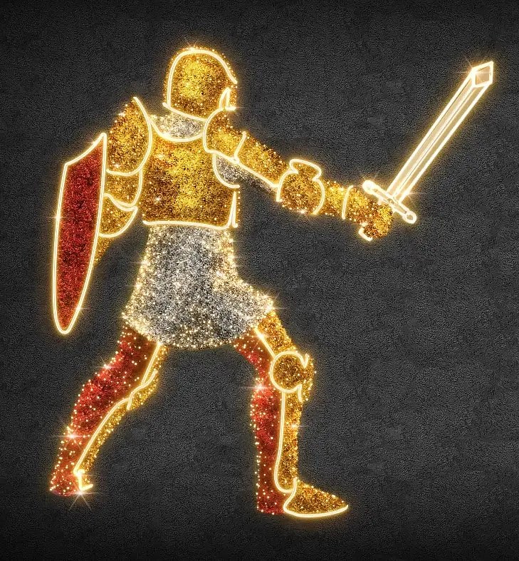 Eco Fix 2D LED knight V, WH, blanc chaud, aluminium