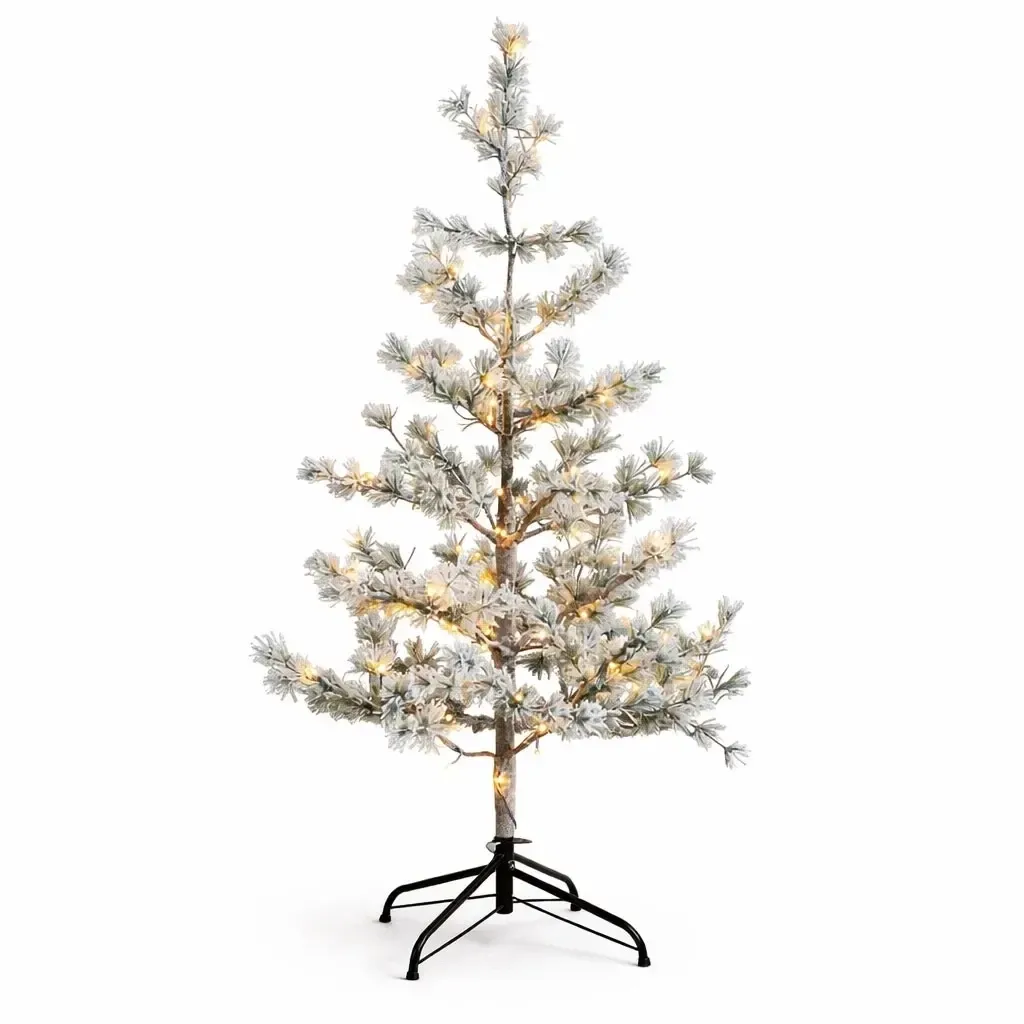 Arbre LED Alfi, 120 cm, enneigé