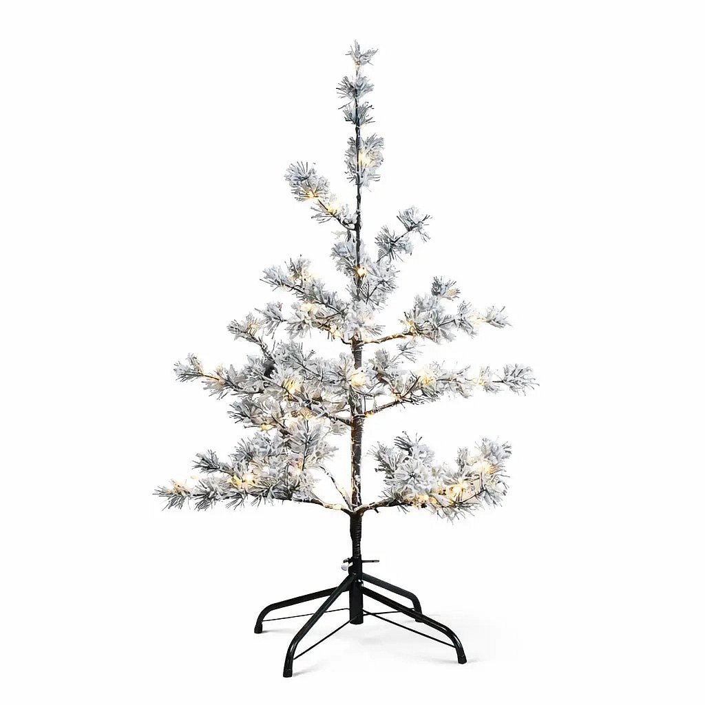 Arbre LED Alfi 90 cm, enneigé