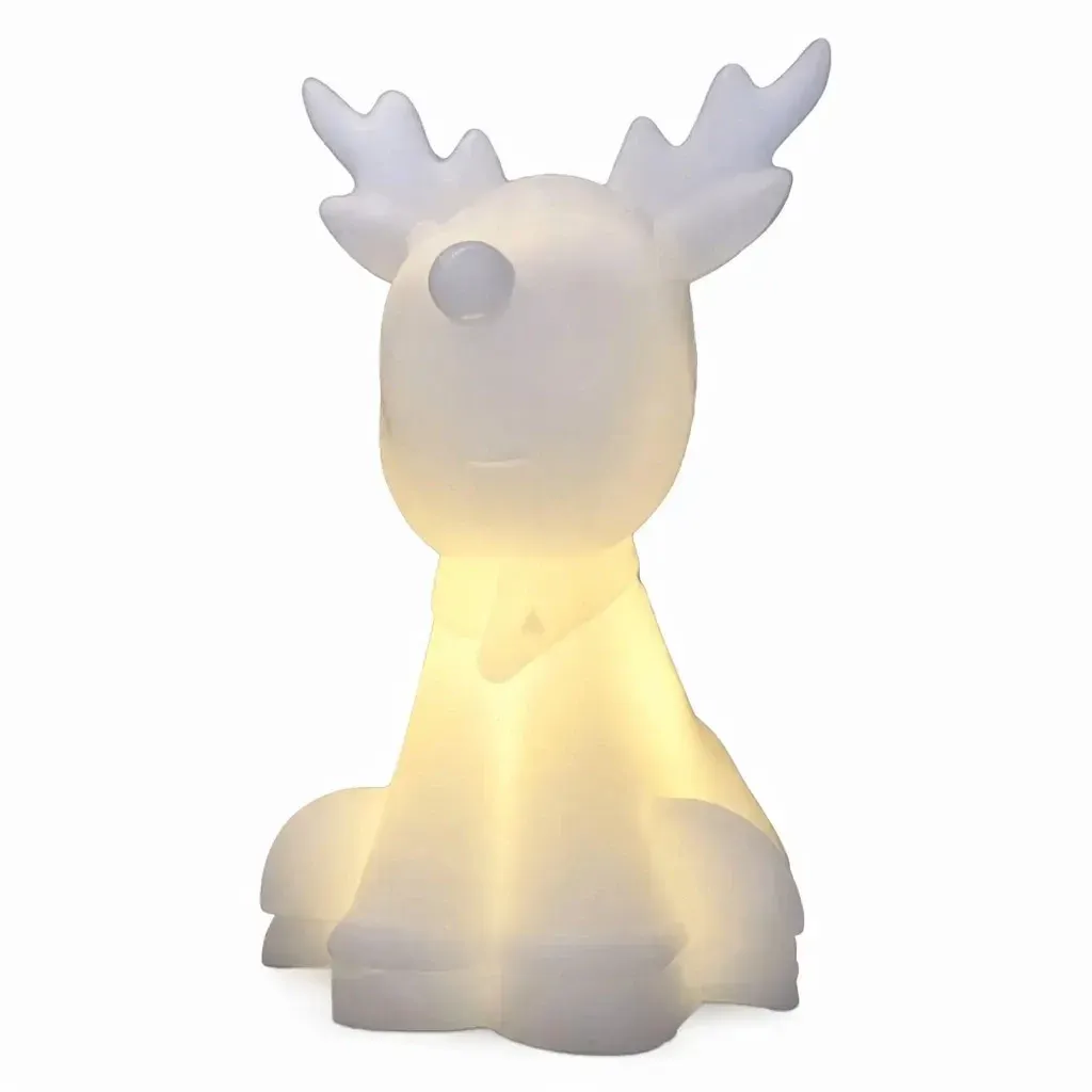 Renne lumineux LED Naja, pile à la cire CR2450, hauteur 11,6 cm, blanc