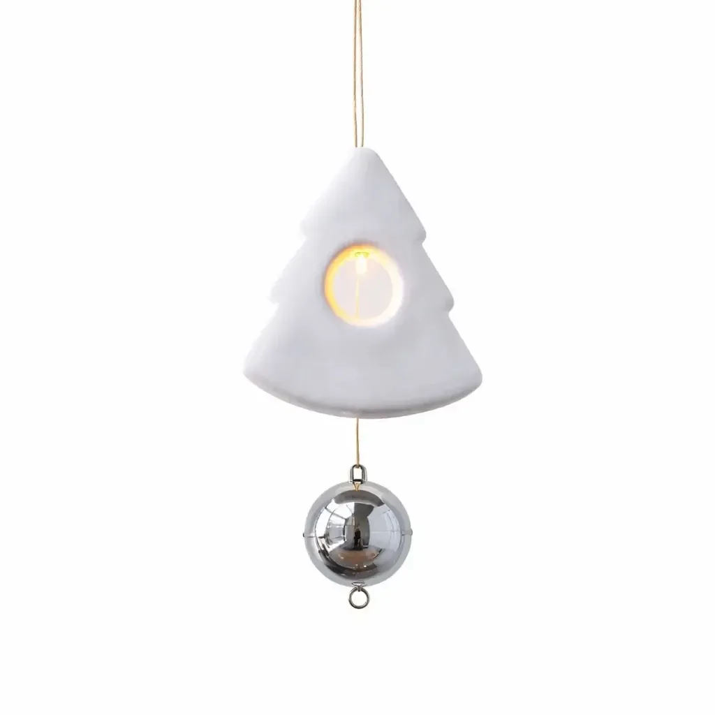 Ornement de sapin de Noël LED, suspendu, sapin avec boule