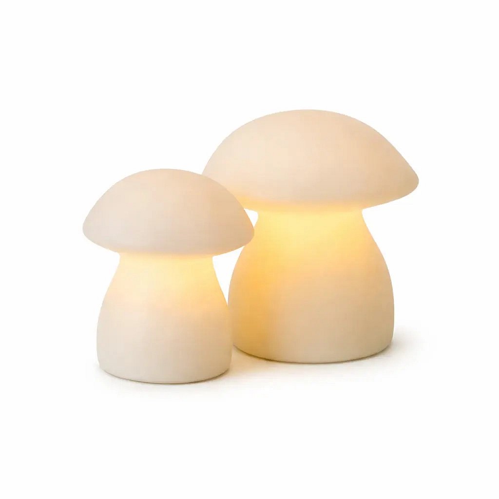 Bougie LED en vraie cire, à piles, en forme d'éponge, blanche, lot de 2, environ 10 cm, CR2032