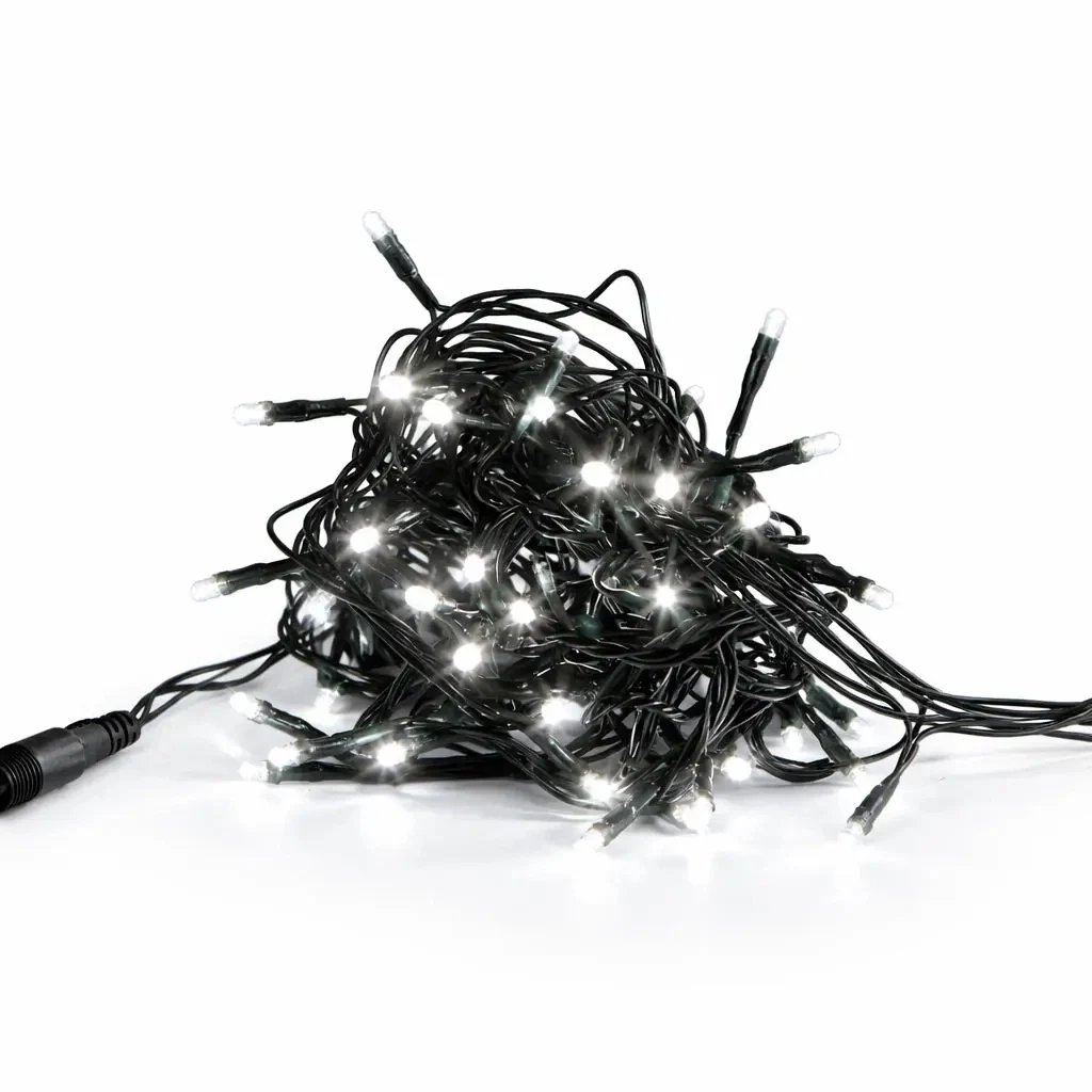 Guirlande lumineuse LED 20 m blanc glacé IP44, avec bloc d'alimentation Hobby Line