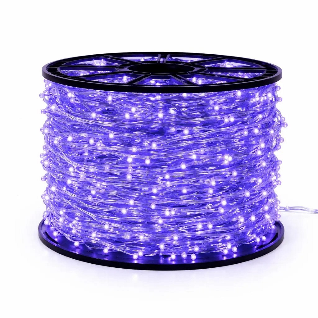 Guirlande lumineuse LED Easy Fix, 100 m, bleue, 2 000 LED, câble blanc, IP67, bobine