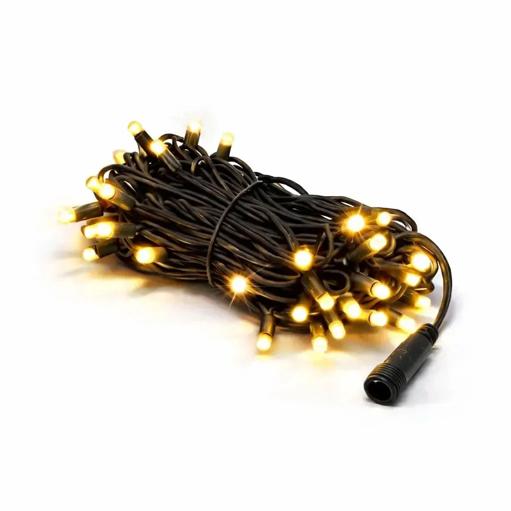 Guirlande lumineuse LED Easy Fix, contour, 5 m, pour l'extérieur, blanc chaud avec effet FLASH, 60 LED, câble noir, IP67