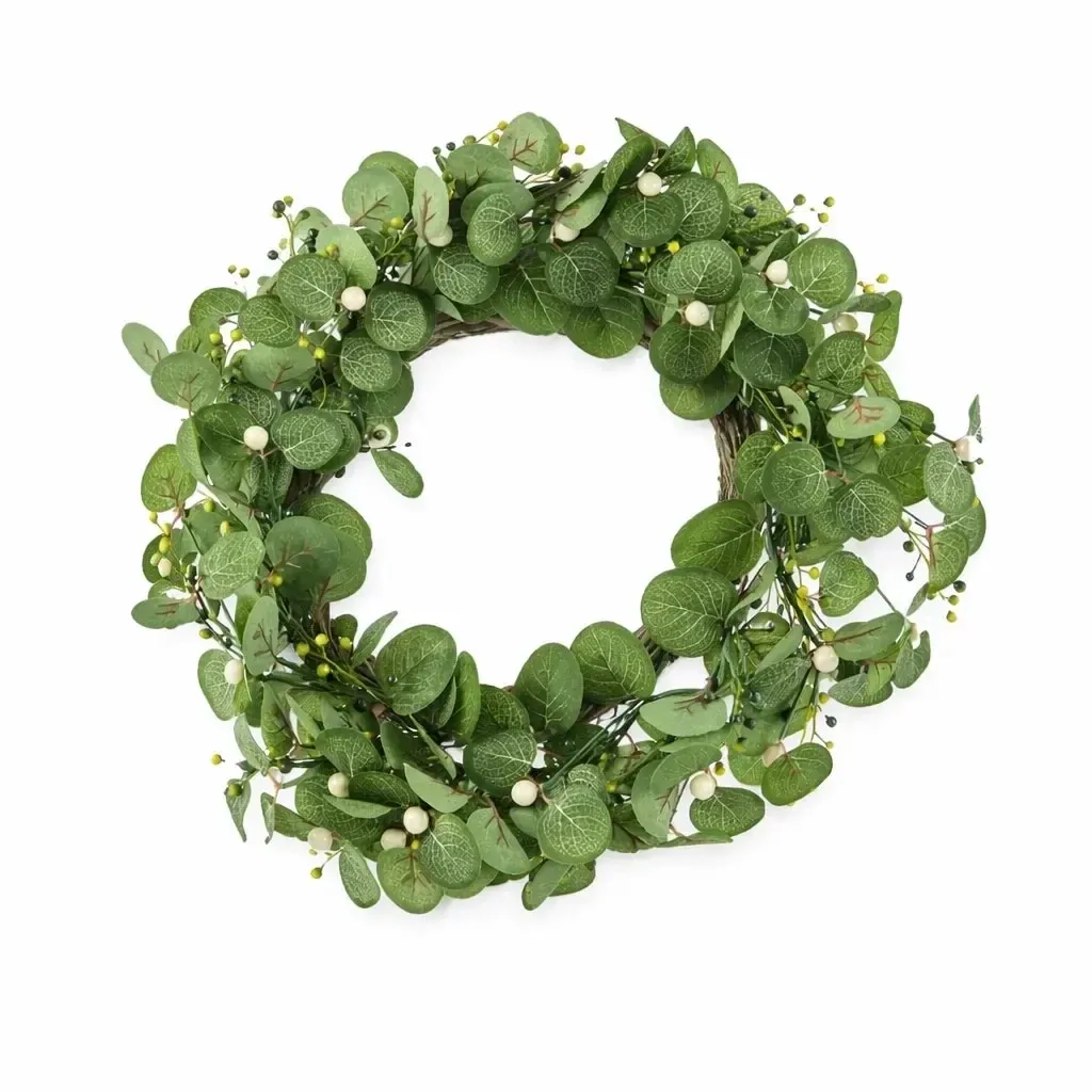 Couronne de porte printanière 40 × 40 × 12 cm, plastique, IP44 extérieur
