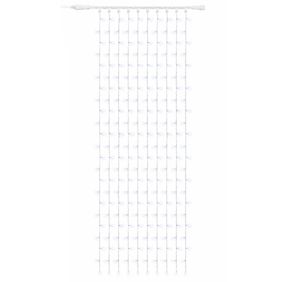Guirlande lumineuse LED d'extérieur Easy Fix, 100 × 300 cm, blanc glacé avec effet FLASH, 300 LED, câble blanc, IP44, rallonge