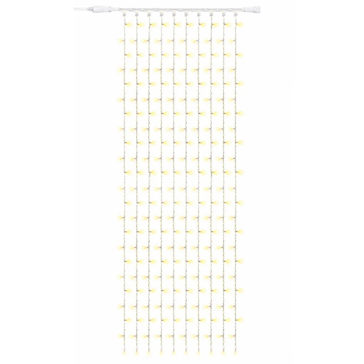 Guirlande lumineuse LED d'extérieur Easy Fix, 100 × 300 cm, blanc chaud, 300 LED, câble blanc, IP67, rallonge