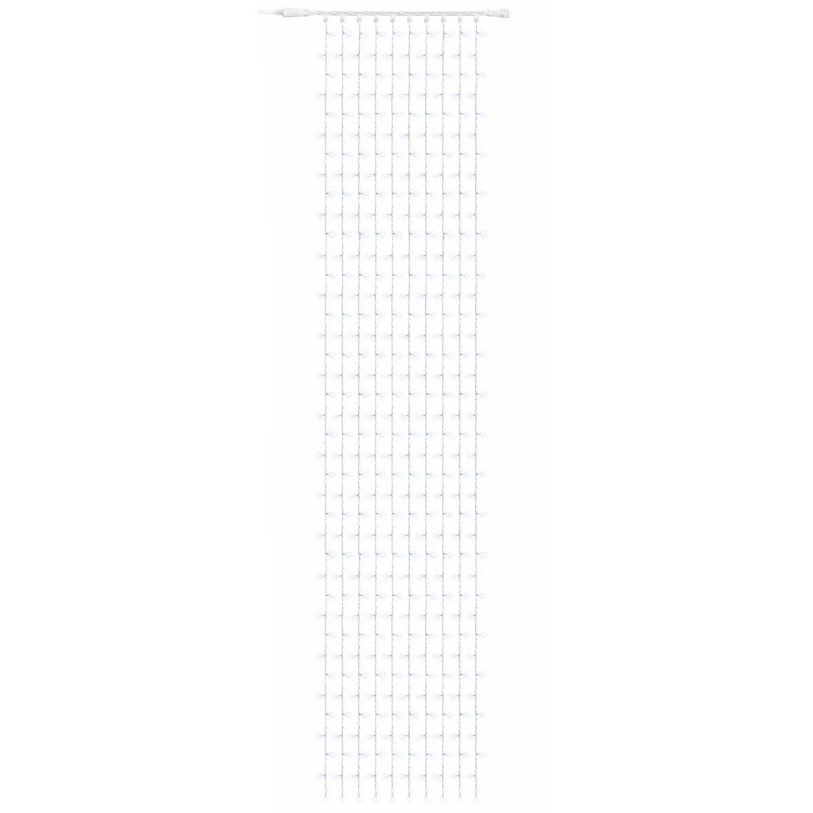 Guirlande lumineuse LED d'extérieur Easy Fix, 100 × 1 200 cm, blanc glacé avec effet FLASH, 1 200 LED, câble blanc, IP67, rallonge