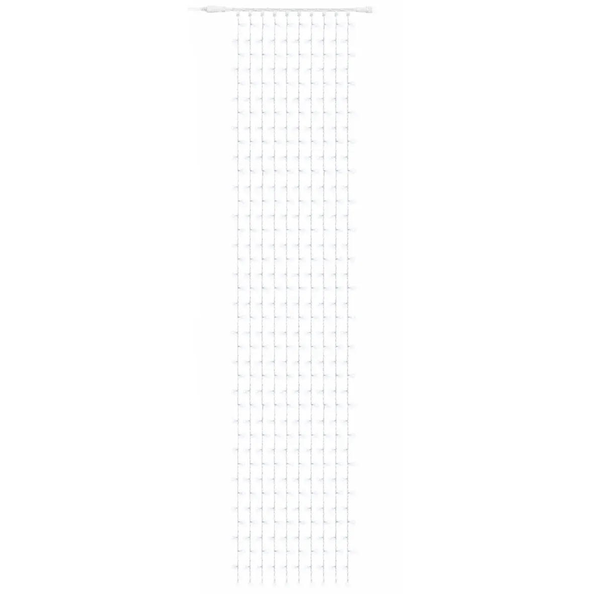 Guirlande lumineuse LED d'extérieur Easy Fix, 100 × 1 200 cm, blanc glacé avec effet FLASH, 1 200 LED, câble blanc, IP67, rallonge