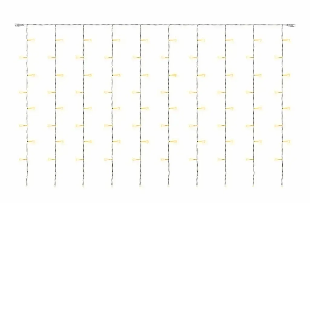 Guirlande lumineuse LED Hobby Line pour fenêtre, 200 × 100 cm, blanc chaud, 100 LED, câble transparent, IP20 pour usage intérieur, rallonge