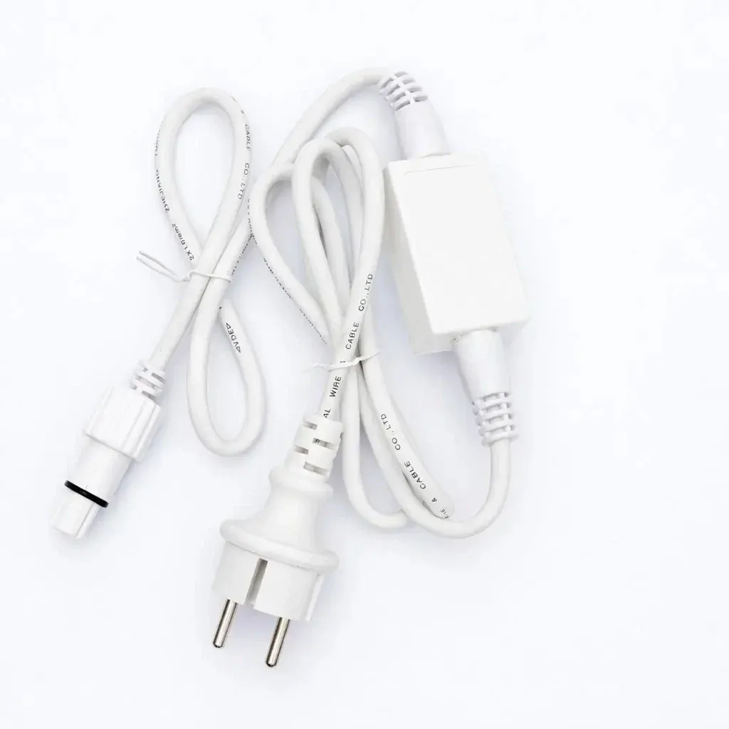 Easy Fix Outdoor câble d'alimentation 480 W avec AC/DC non séparable, 150 cm de câble blanc IP67, 230 V