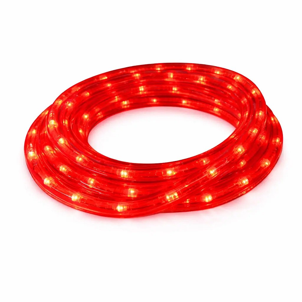 Guirlande LED Easy Fix d'extérieur, 1 m, rouge, 30 LED, IP44, vendue au mètre