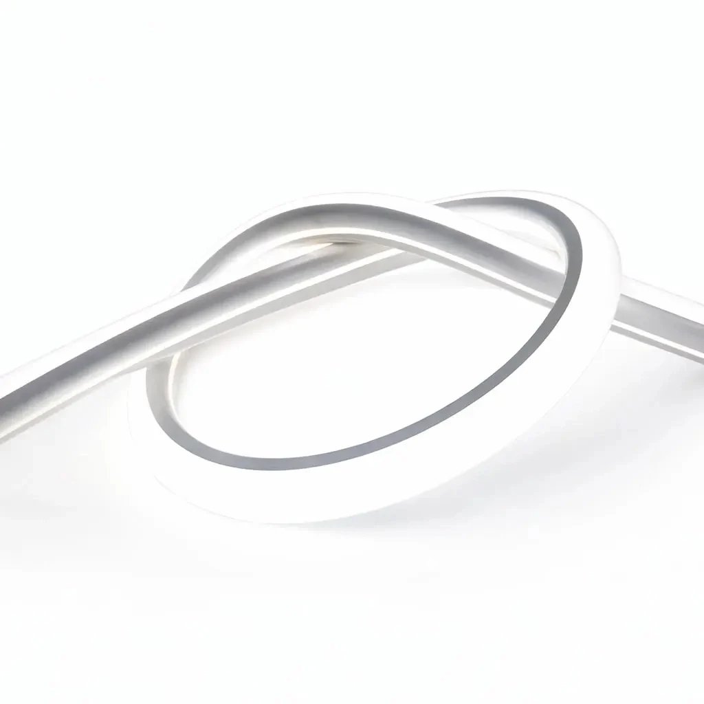 Easy Fix LED Neon, tube flexible d'extérieur, 1 m, blanc glacé, type D (uniface), IP67, vendu au mètre