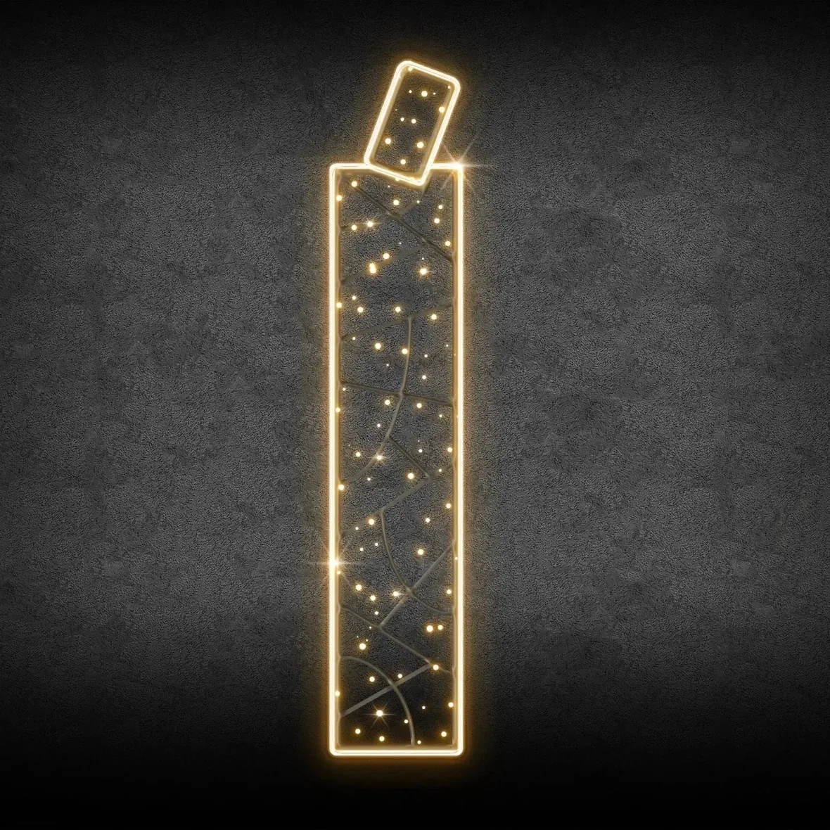 Eco Fix 2D LED lettre Í, 37 × 160 × 3 cm, blanc chaud, suspension, impression 3D