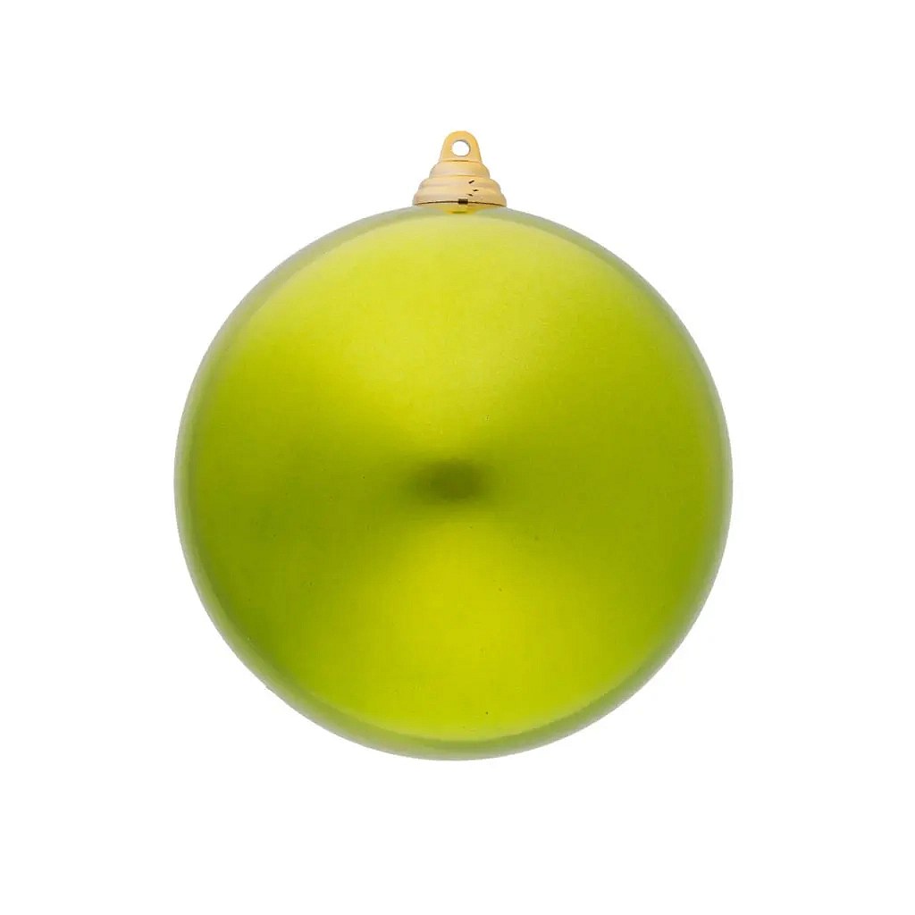 Ornement de Noël vert brillant boule en plastique de 15 cm