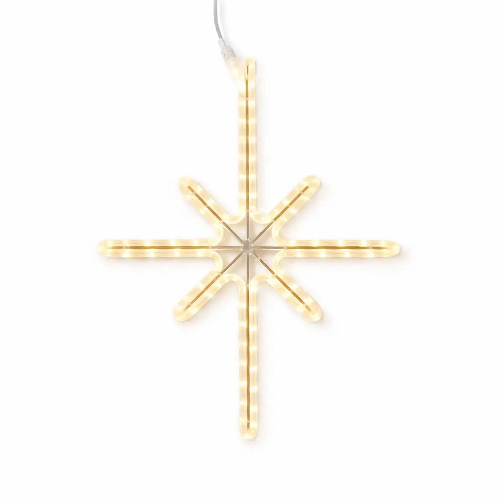 Easy Fix Guirlande lumineuse 2D LED Polaris I., 47 × 55 cm, blanc chaud, suspension, aluminium