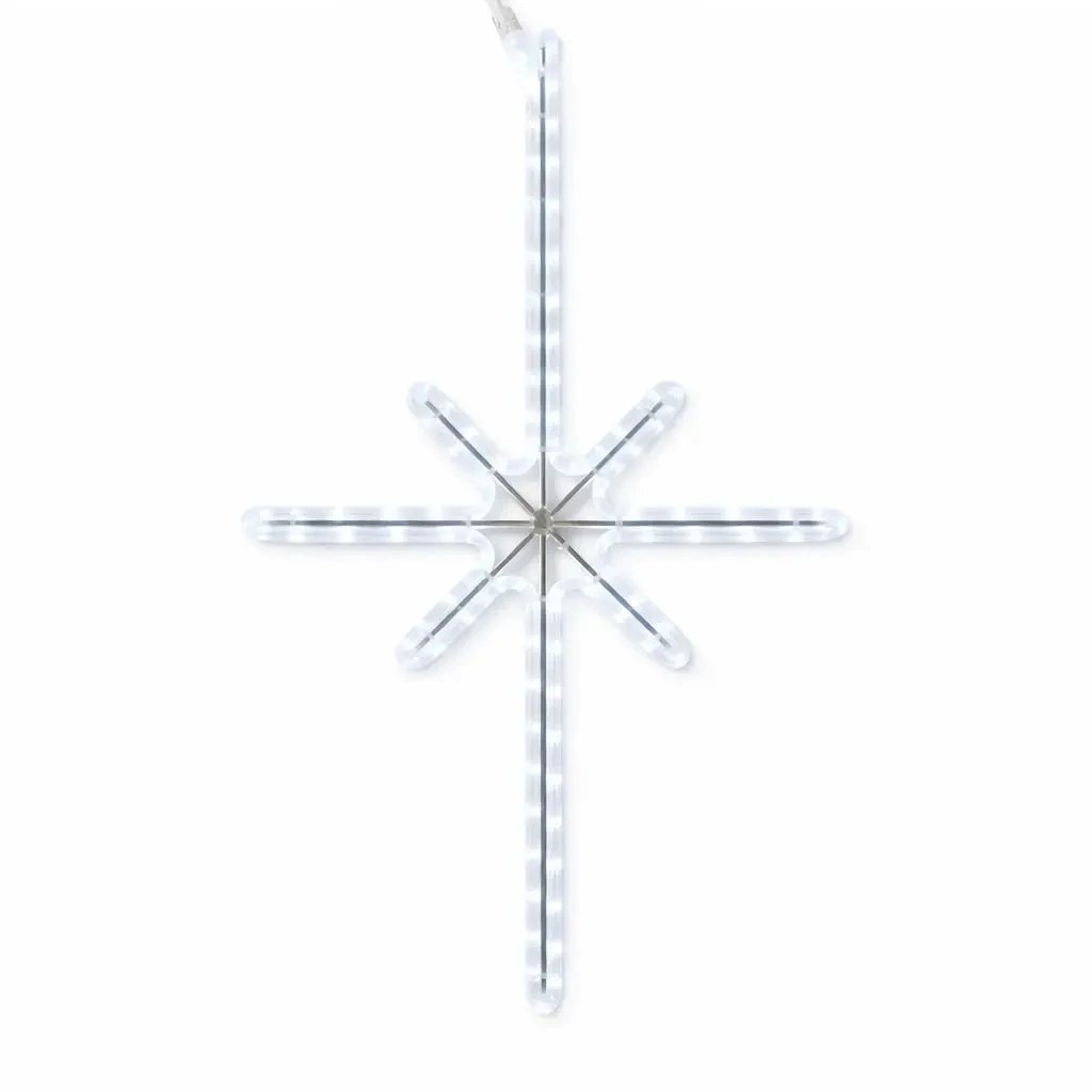 Easy Fix Guirlande lumineuse 2D LED Polaris I., 53 × 90 cm, suspension, blanc glacier, aluminium