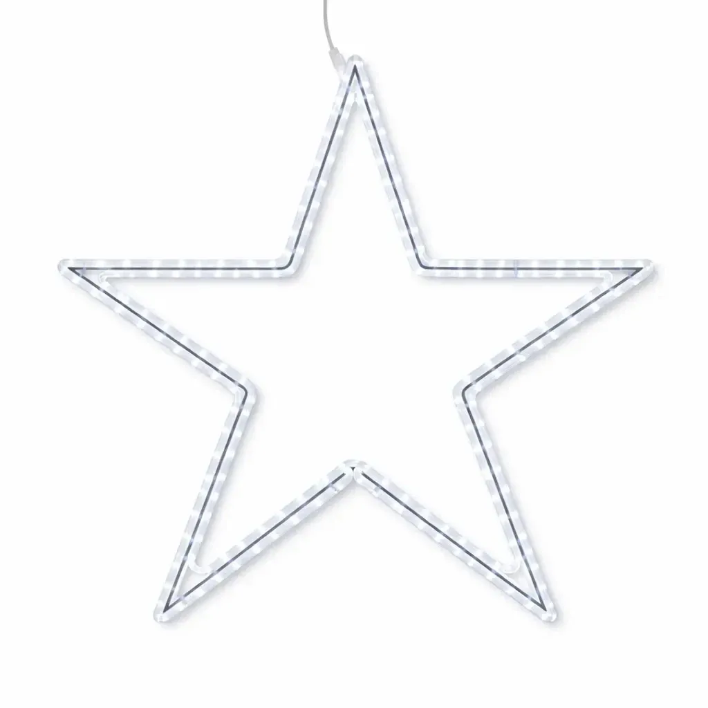 Easy Fix 2D LED star light VI., Ø 150 cm, blanc glacé, suspendu, aluminium