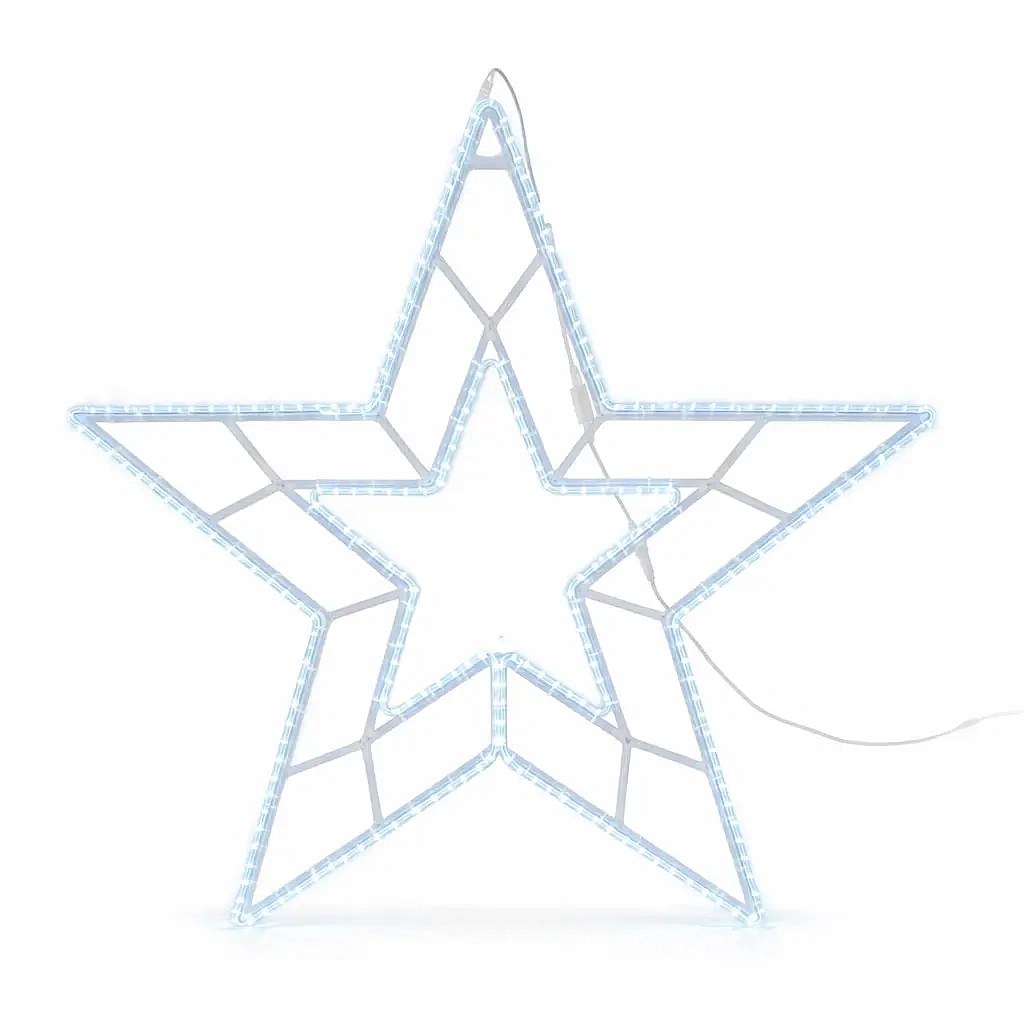 Easy Fix 2D LED star light VII, 153 × 157 × 3 cm, blanc glacé, suspension, impression 3D