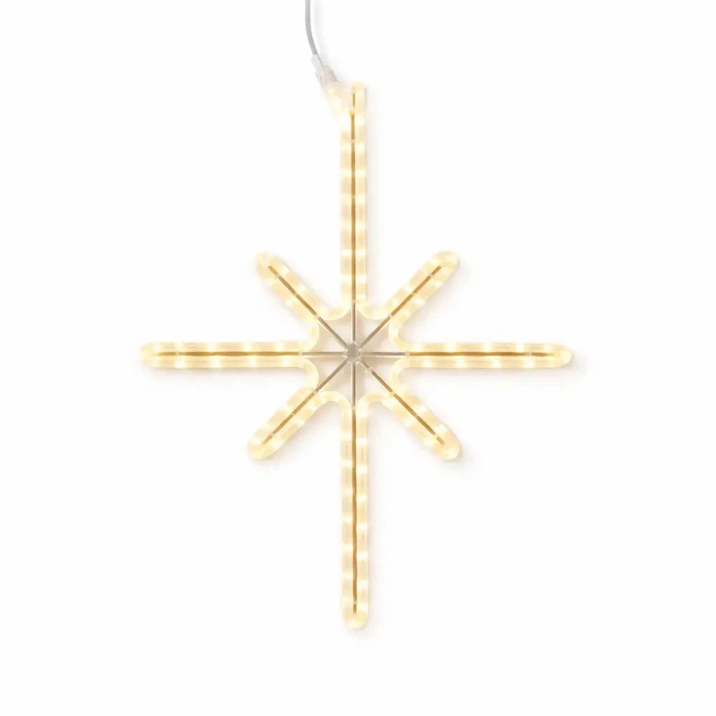 Easy Fix Guirlande lumineuse 2D LED Polaris I., 53 × 90 cm, blanc chaud, suspension, aluminium
