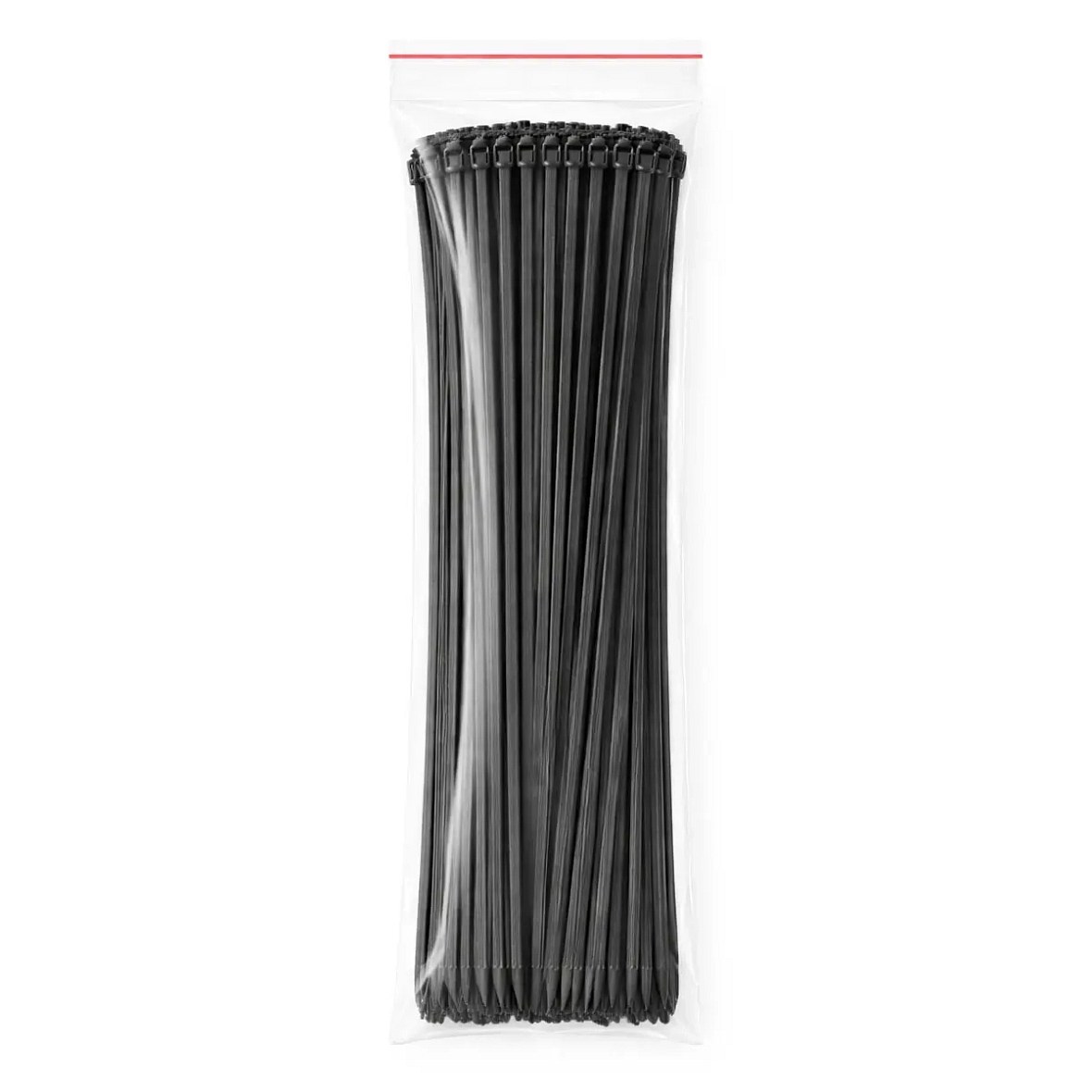 Ruban de cerclage en plastique 4,8 mm de long × 37 cm noir universel pour l'extérieur, paquet de 100