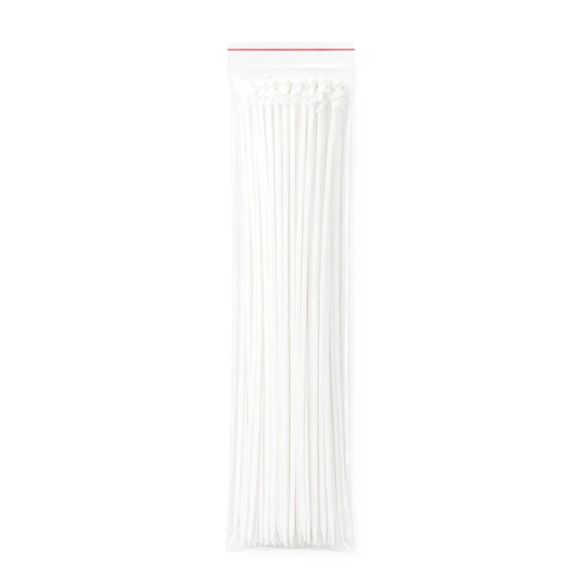 Ruban plastique 4,8 mm × 36 cm blanc, paquet de 100
