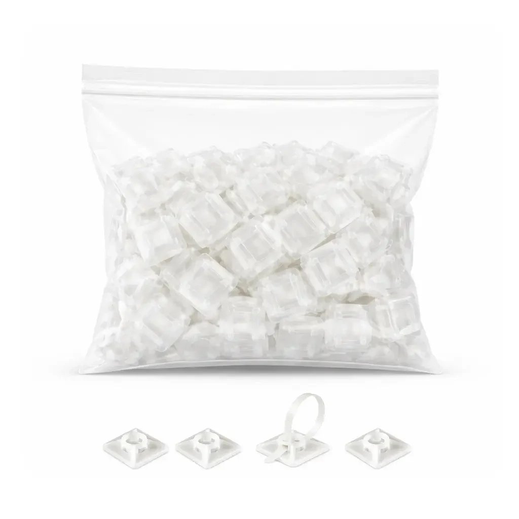 Porte-bande adhésive, avec bande adhésive, naturel, 19 × 19 mm, 100 pcs