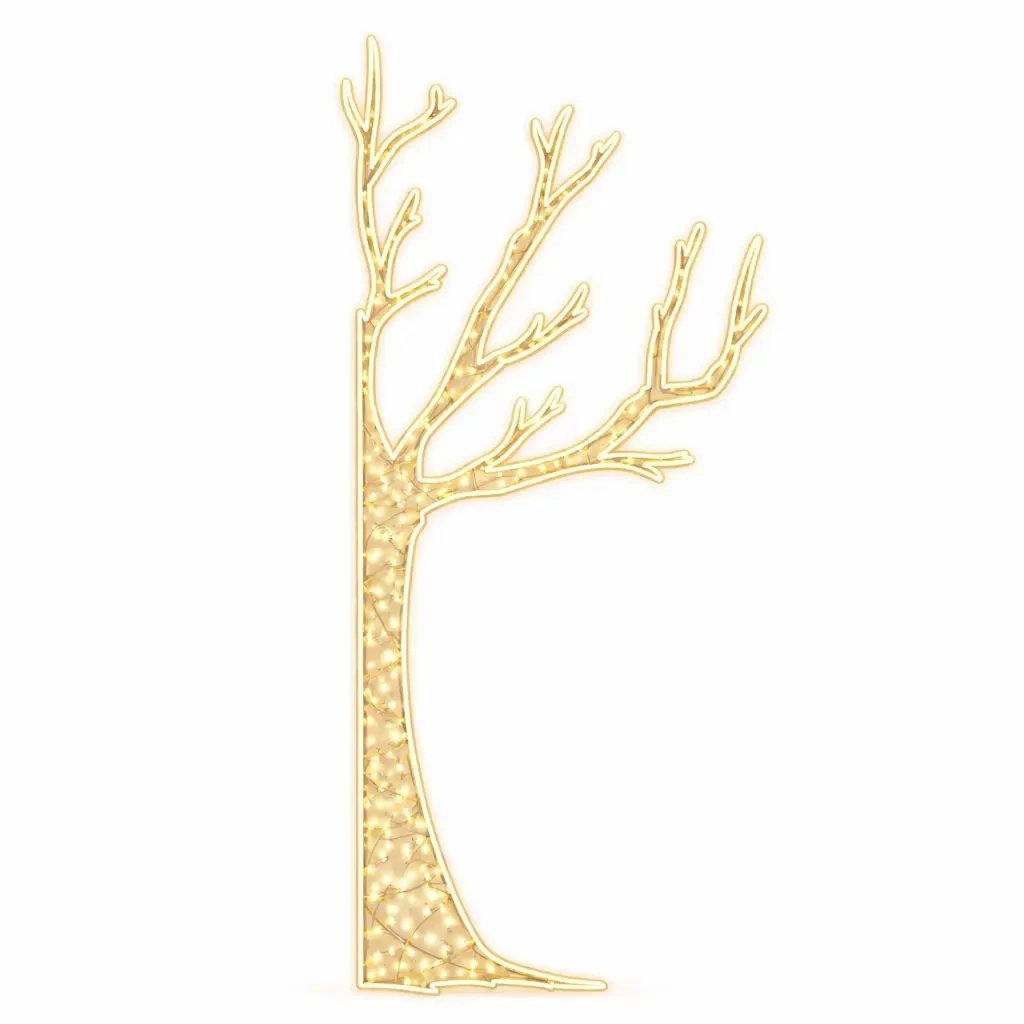 Eco Fix 2D LED arbre lumineux à droite, 120 × 245 cm, blanc chaud, suspendu, impression 3D