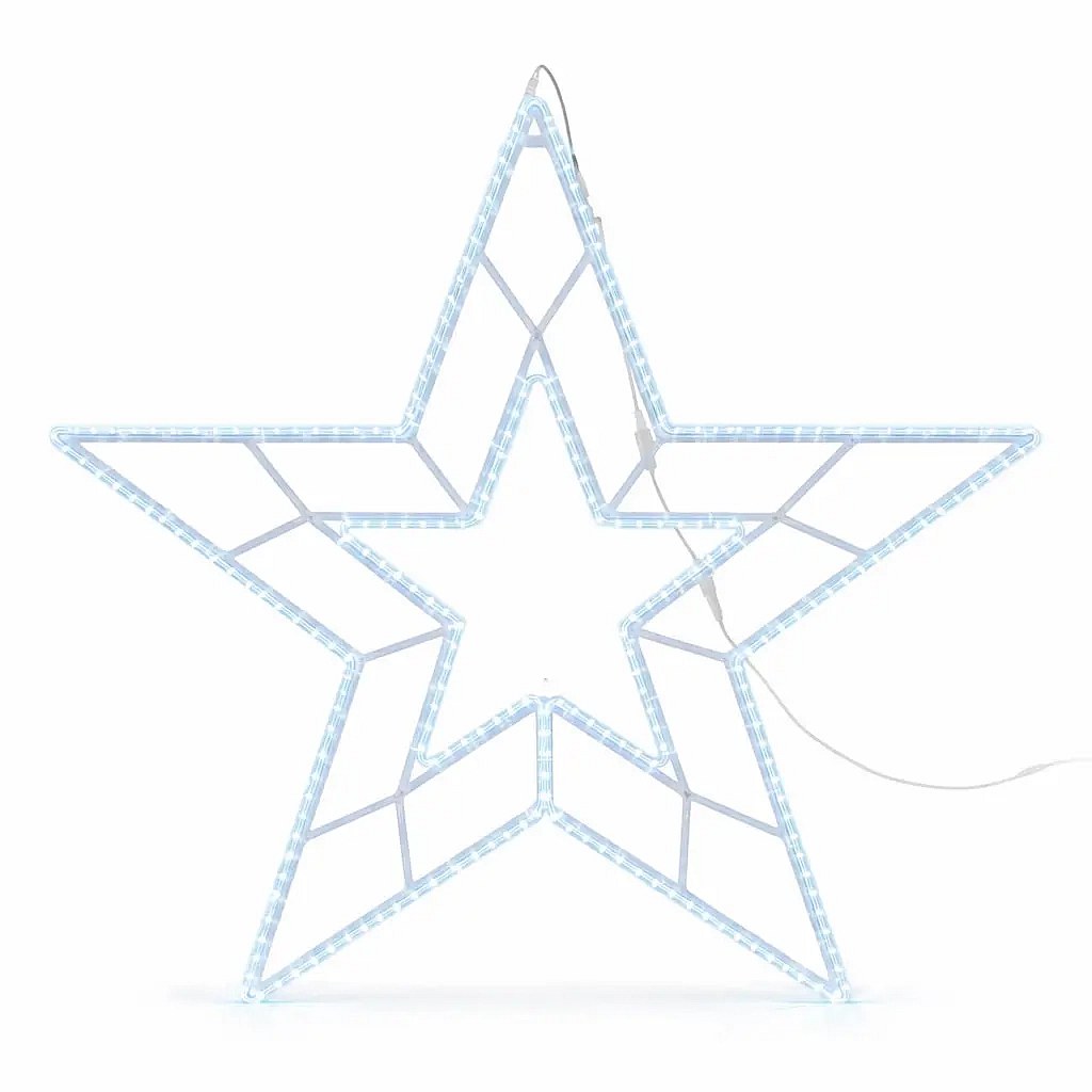 Easy Fix 2D LED star light VII, 85 × 87 × 3 cm, blanc glacé, suspension, impression 3D