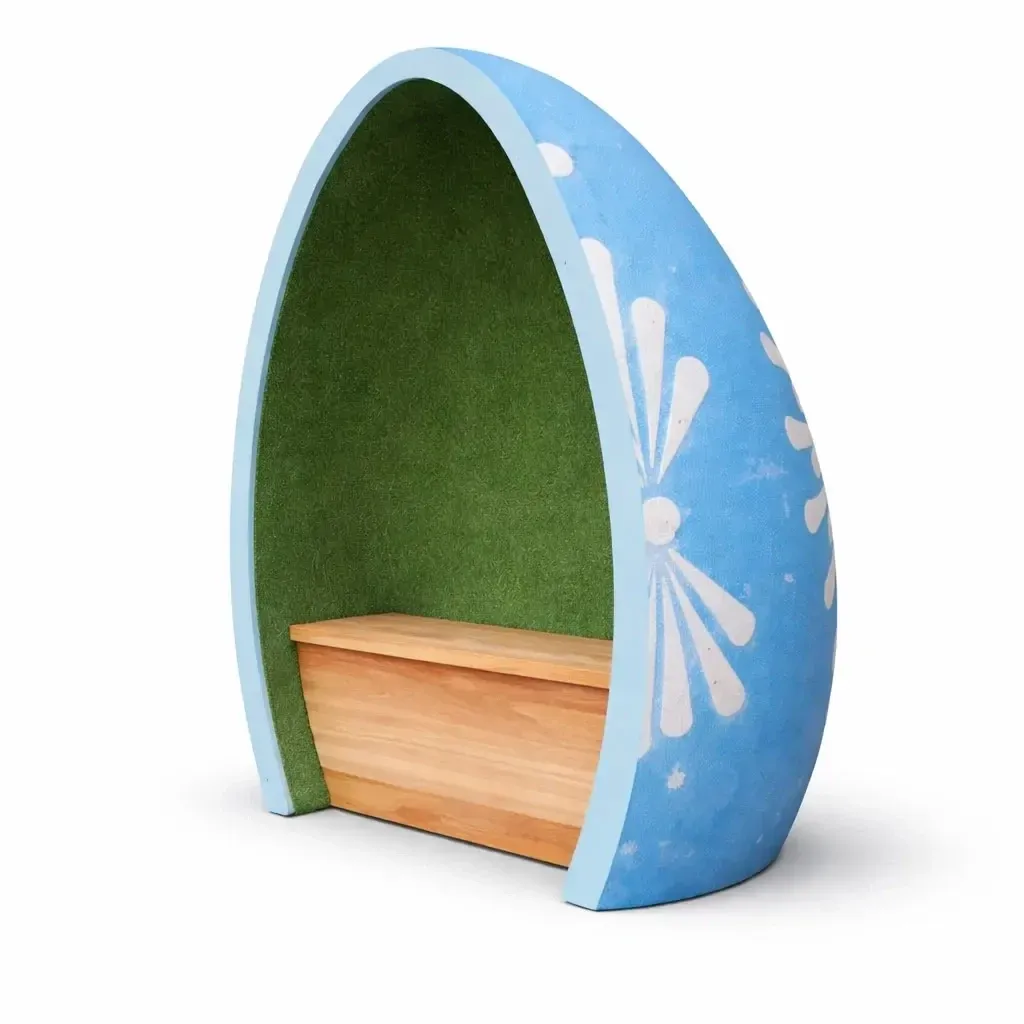 Banc de Pâques 3D Siège non éclairé en forme d'œuf de Pâques