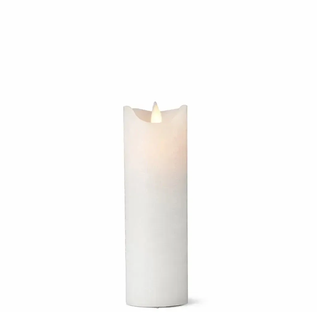 Téléchargé _ Bougie LED en vraie cire Sara, 5 × 20 cm, blanche, rechargeable