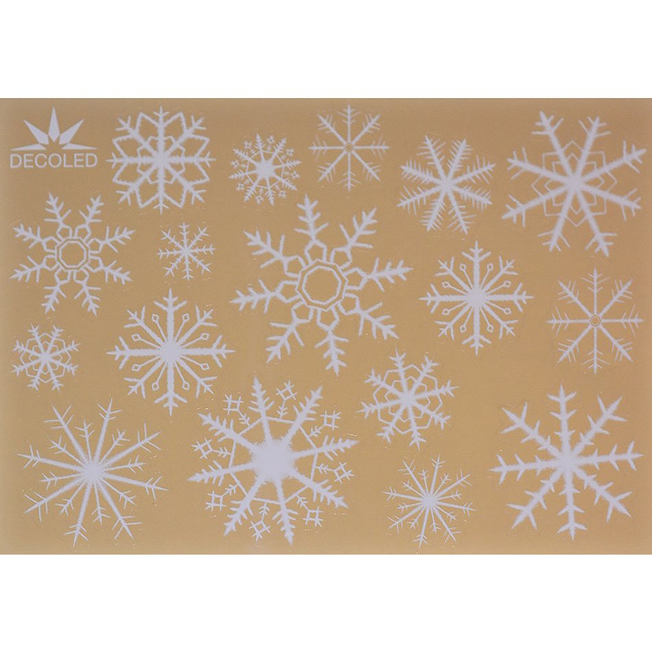 Autocollants de fenêtre de Noël A3 flocons de neige