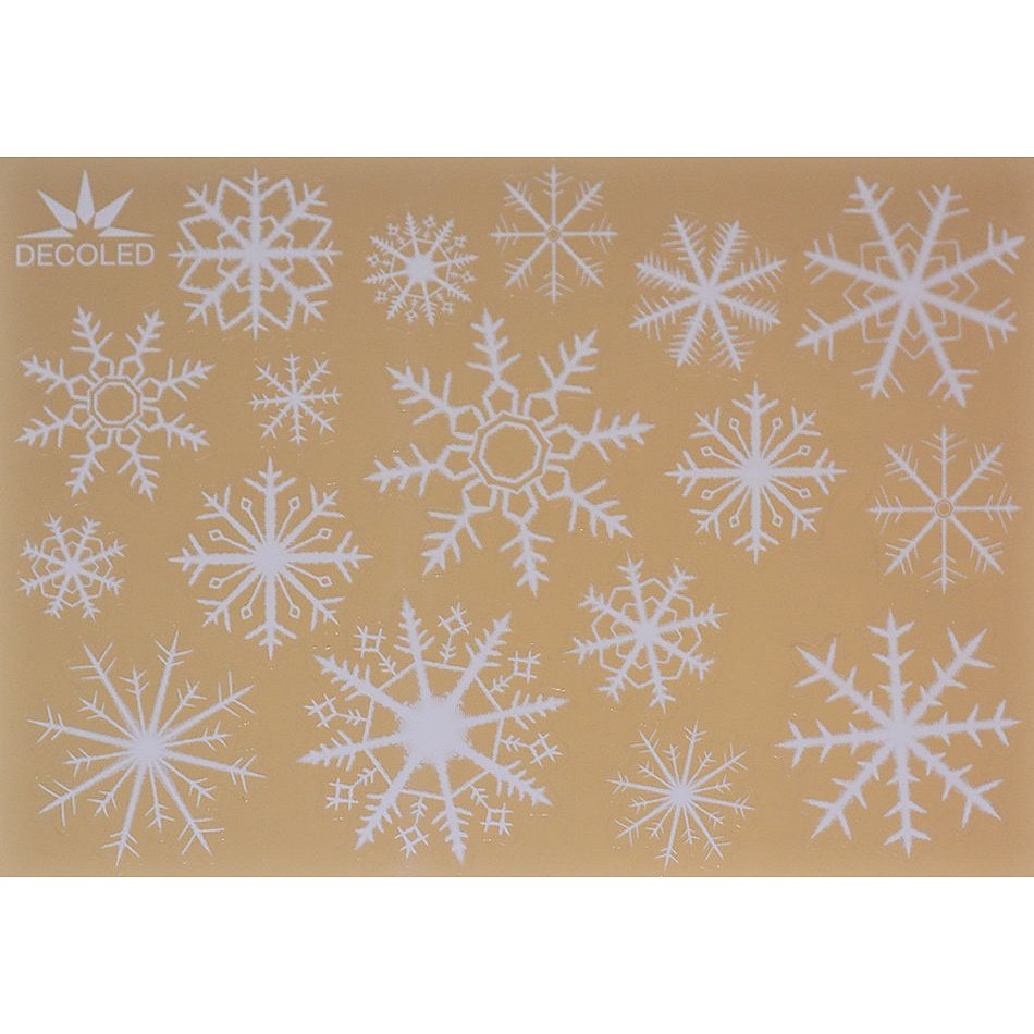 Autocollants de Noël téléchargés pour windows A4 snowflakes