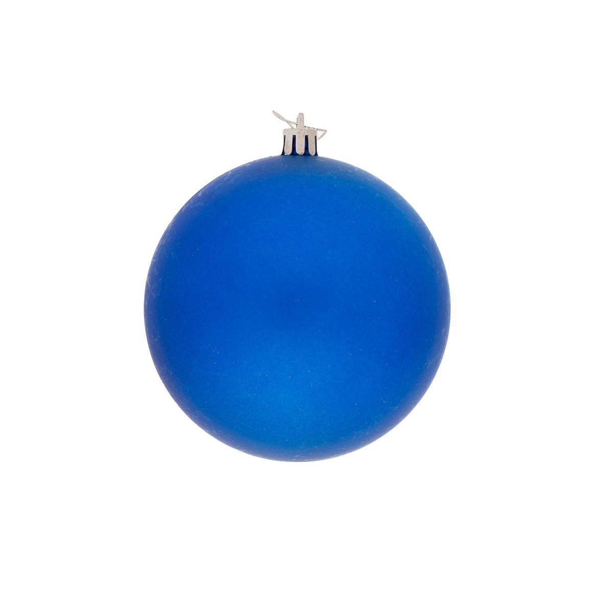Production - Set de décorations de Noël boule plastique bleue 10 cm mat, pack de 6