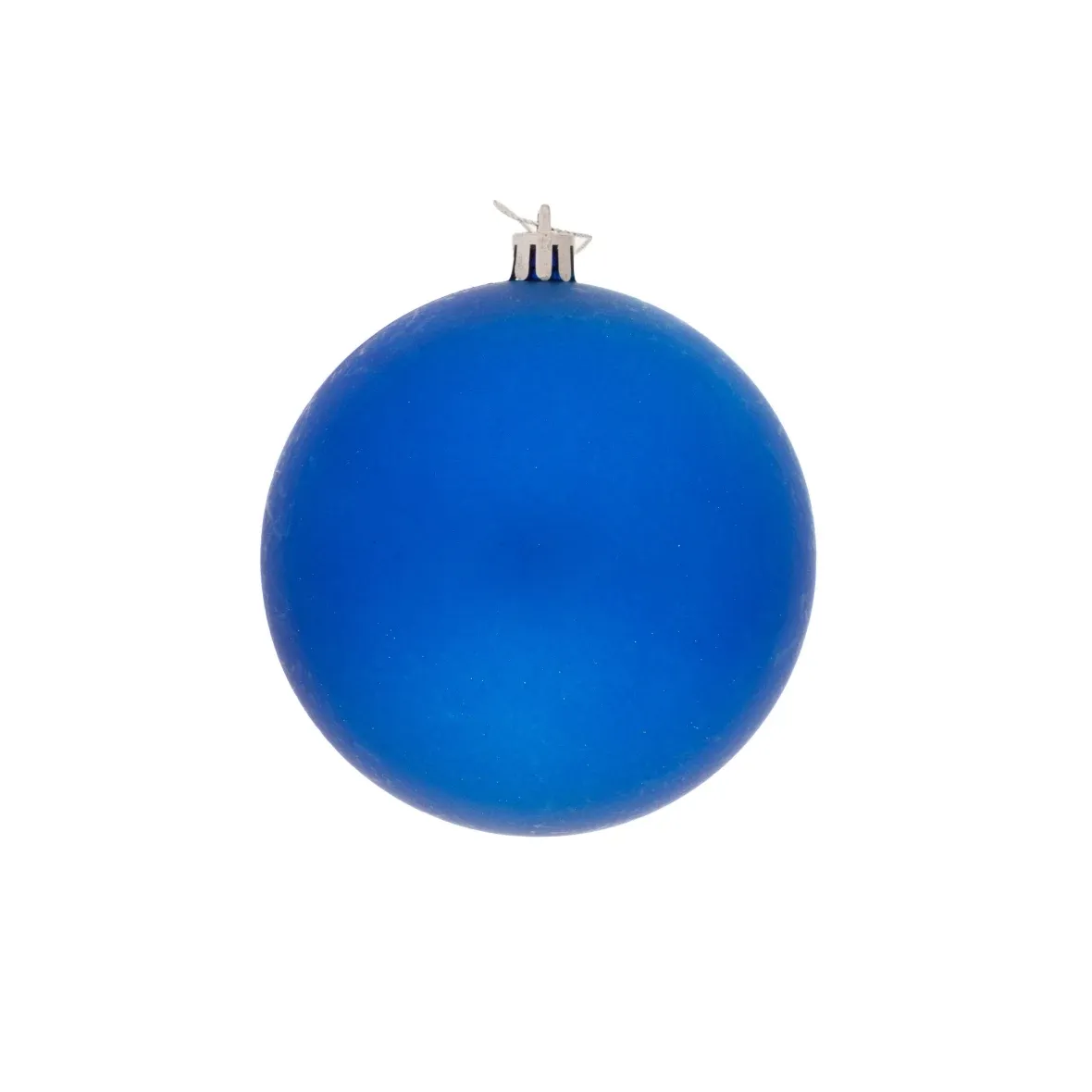 Lot de décorations de Noël : boules en plastique bleues de 10 cm, finition mate, lot de 6 pièces