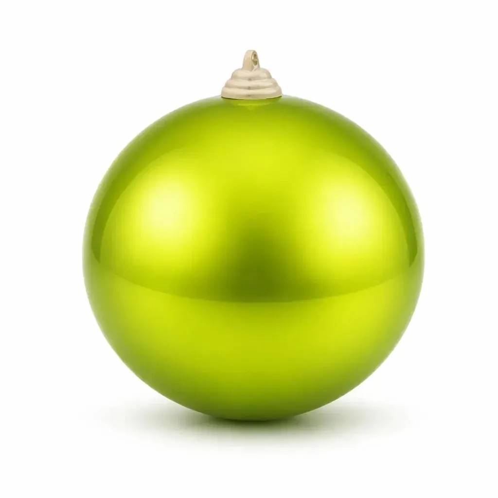 Grande boule de Noël verte brillante de 40 cm en plastique